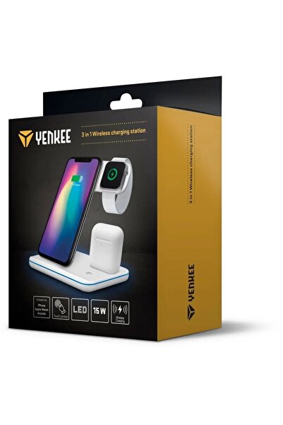 NO BRAND Yenkee 3 în 1 15W încărcător prin inducție QC 3.0 stație de andocare...