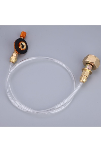 NO BRAND Adaptor pentru butelii de gaz pentru umplere cu valvă și conector tu...