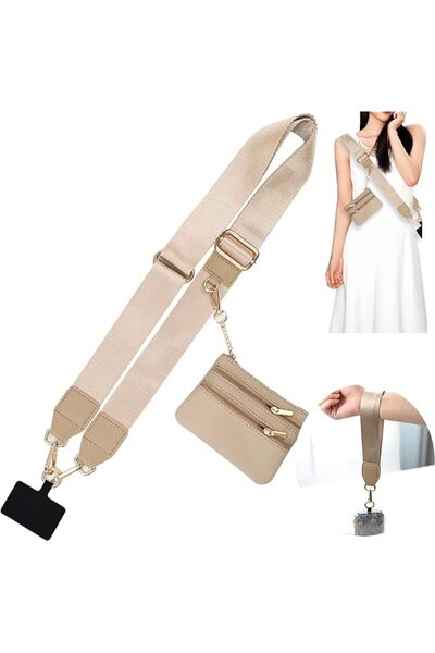 Generic Clip and Go Phone Strap with Wallet – Adjustable Crossbody & Wrist La...