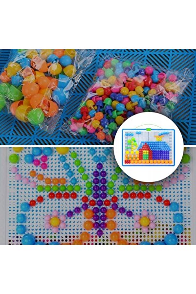 NO BRAND Puzzle cu butoane pentru copii, educațional, tip mozaic cu ciuperci,...