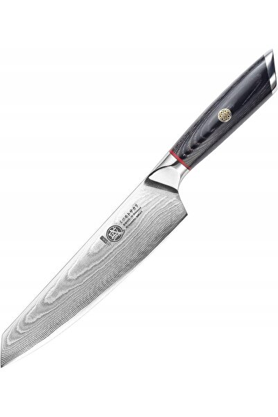 NO BRAND Cuțit japonez de bucătărie de 18cm, din oțel Damasc, forjat manual, ...