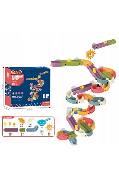 NO BRAND Set educativ și creativ de jucării de baie cu rațe și pistă de tobogan