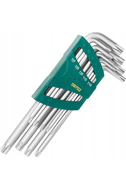 NO BRAND Set Sata de 9 chei Torx extra lungi cu orificiu