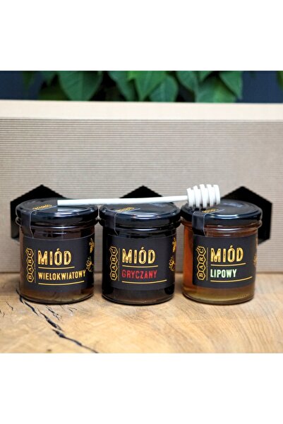 NO BRAND Set cadou Cutie ondulată Miere 3 X 400G - Nouă Linie
