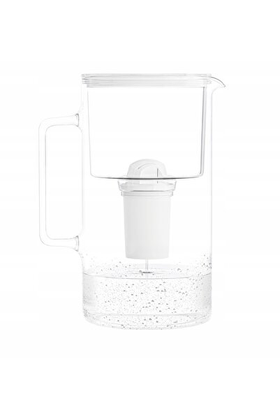 NO BRAND Carafă filtrantă din sticlă borosilicată Wessper D2, 3L, albă + filtru