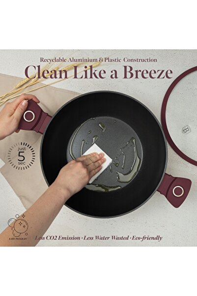 NO BRAND Wok cu capac 30 cm, Berlinger Haus BH-8035 Colecția Leonardo