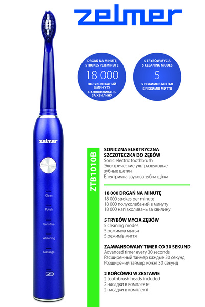 Zelmer Periuță de dinți sonică ztb1010b