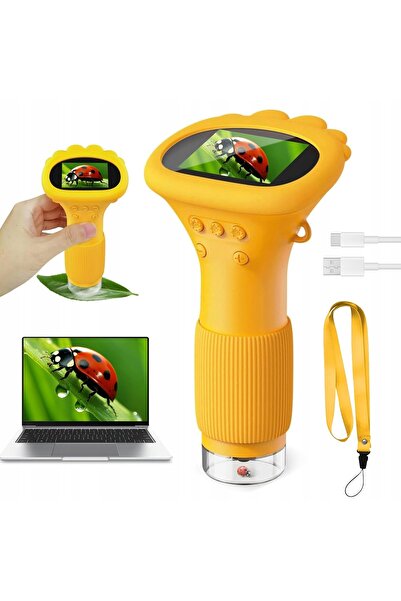 NO BRAND Microscop Digital Educațional Științific cu Zoom și LED, Cadou pentr...