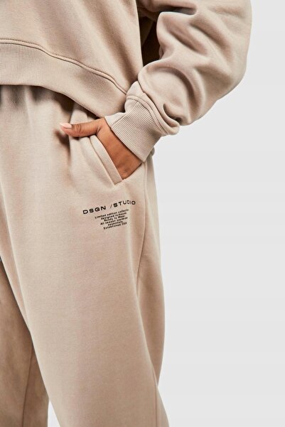NO BRAND Pantaloni de trening portocalii, tip jogger, cu bordură din fleece, ...