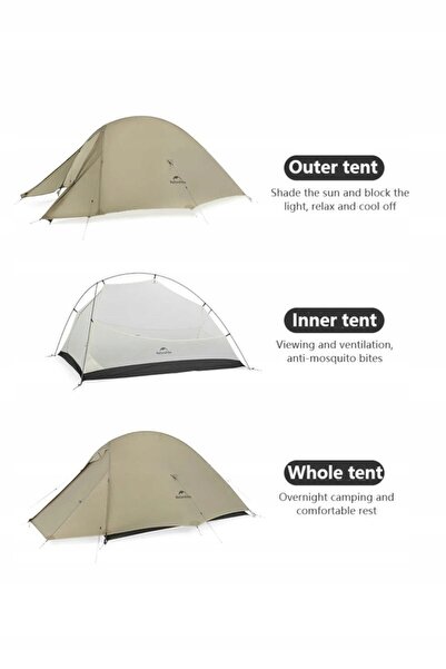 NO BRAND Cort de camping Naturehike Cloud up 3 Pro 20D Cnk2350Ws020 Albastru