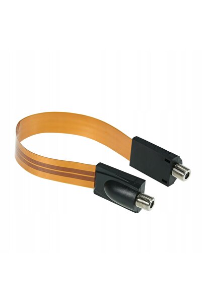 NO BRAND Cablu plat de trecere sub fereastră + Adaptor F tată intrare/ieșire