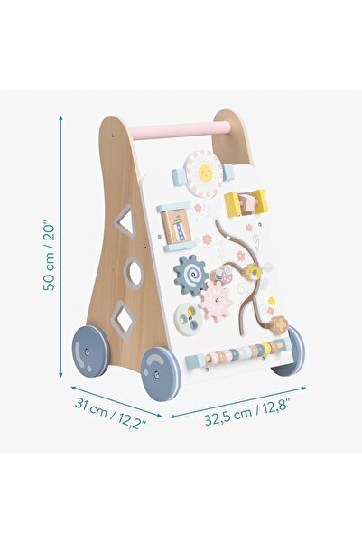NO BRAND Navaris Jucărie interactivă educativă din lemn de mers 50×32,5×31 cm...