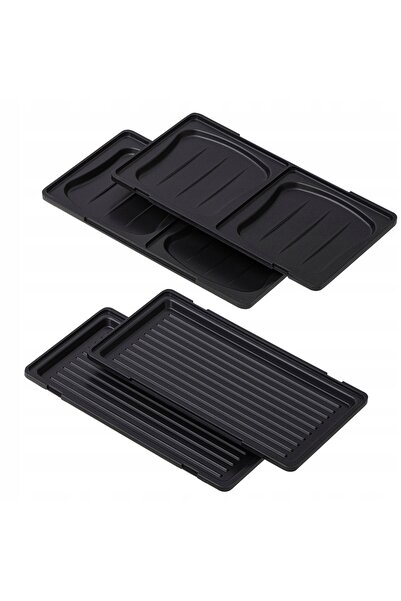 NO BRAND Grill electric compact, presă panini și prăjitor de pâine 2 în 1, 1400W