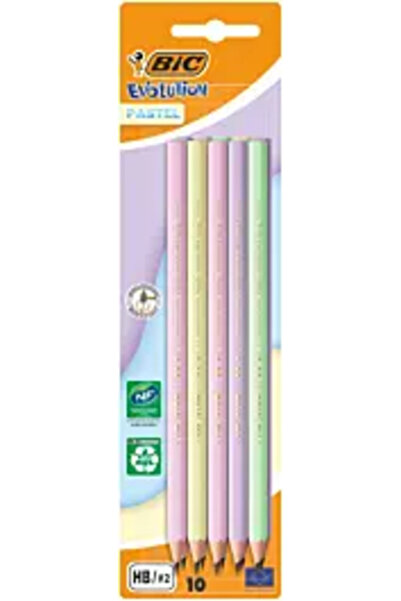 Bic Set de 10 creioane grafit fără radieră Evolution Pastel