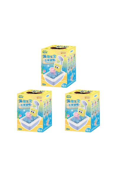 Choice random 3pcs Genuine Spongebob Squarepants 3d Keycap Blind Box Official...