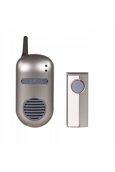 NO BRAND Sonerie wireless pentru priză Bulik Silver + Buton mic IP44 Zamel