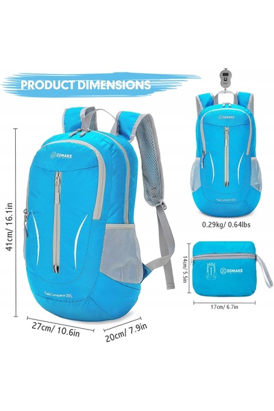 NO BRAND Rucsac pliabil de 25L, ultraușor și impermeabil