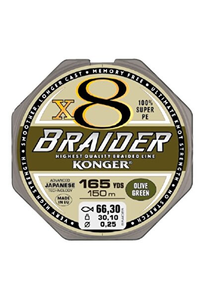 NO BRAND Plecionka fir de pescuit Konger X8 Braider 0.25mm 150m gros rezisten...