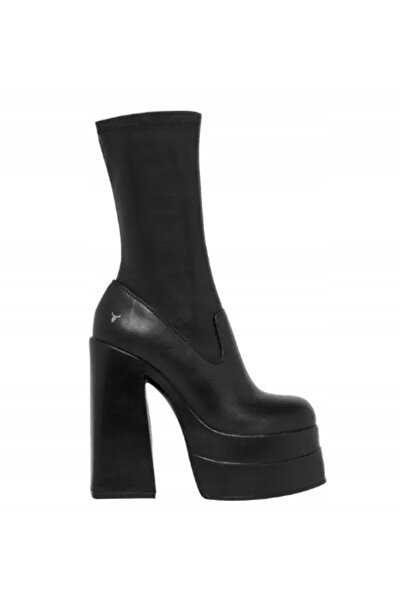 NO BRAND Cizme negre cu platformă din piele ecologică Inferno Windsorsmith 41