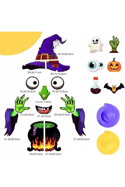 NO BRAND Autocolante decorative de Halloween pentru mașină, decor portbagaj, ...