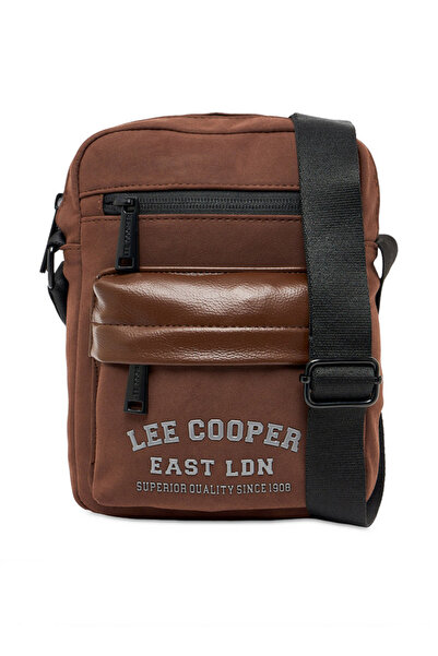 Lee Cooper حقيبة كروس بودي للرجال بطباعة شعار