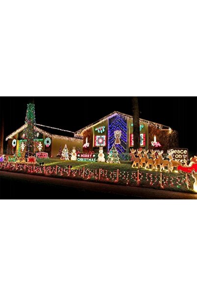 Led Lumini Ghirlandă Luminoasă pentru Brad de Crăciun, Cablu Gros, 200 LED-ur...
