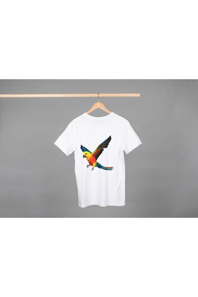 Noname Tricou Unisex Bumbac Premium Casual " Papagal zburator " Inscriptie
