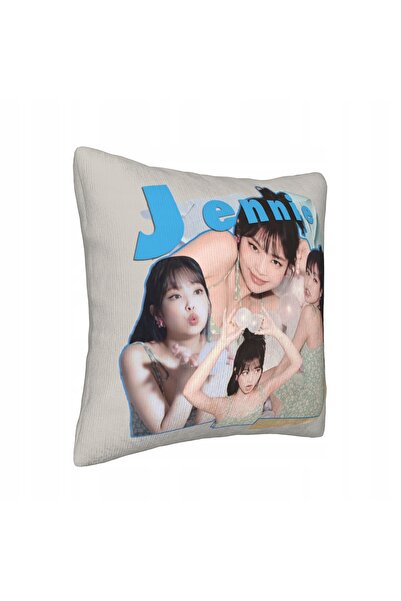 NO BRAND Pernă cu fermoar cu imprimare pe ambele părți Blackpink Jennie, aspe...
