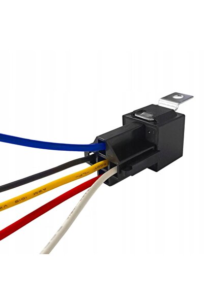 NO BRAND Releu auto + Bază cu cablaj 5 pini 24V 40A 10 bucăți
