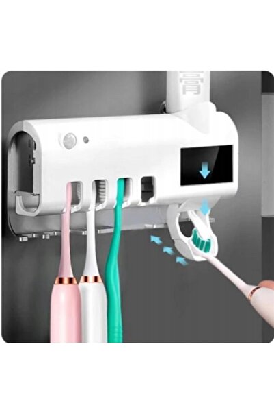 NO BRAND Dozator de pastă cu suport și sterilizator UV cu senzor de mișcare p...