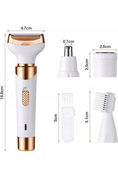 NO BRAND 4 în 1 Aparat de ras electric nedureros pentru femei, Trimmer pentru...