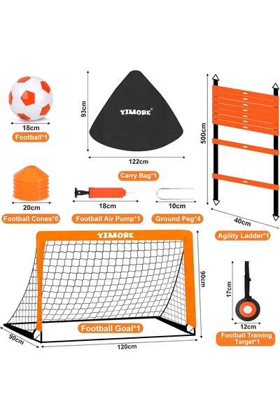 NO BRAND Set de antrenament de fotbal cu poartă + accesorii pentru copii