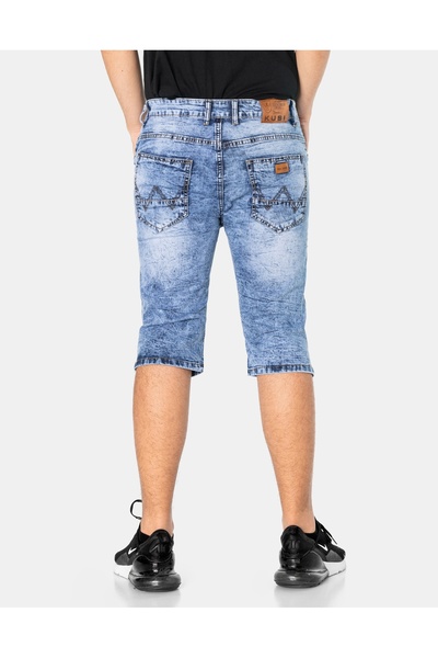 NO BRAND Pantaloni scurți subțiri din denim pentru bărbați, de vară D102 W38
