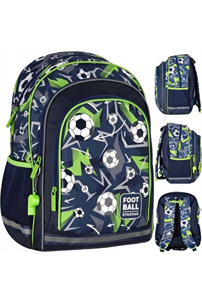 NO BRAND Rucsac școlar Starpack albastru cu multiple compartimente