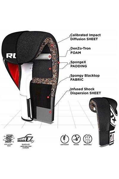 NO BRAND Mănuși de box pentru copii cu palmă ventilată pentru sparring Rdx 4 oz