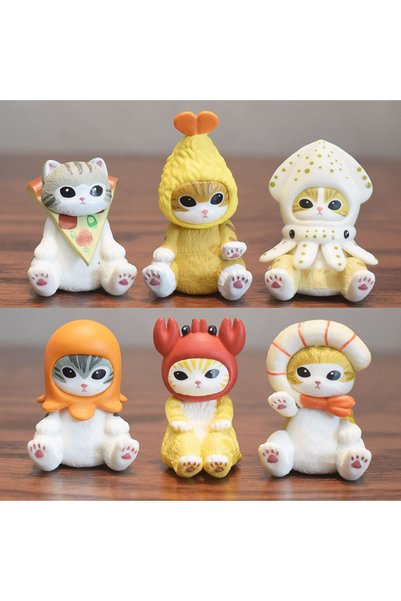 Choice whole box 6 pcs Full Series Mofusand Shark Cat Blind Box Cos Bee Rabbi...