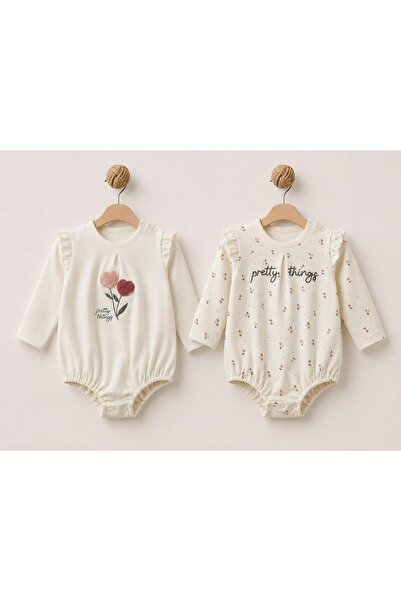 BabyCosy Organic Wear Baby 2-Piece Short Oversize Bodysuit 100% Organic Cotto...