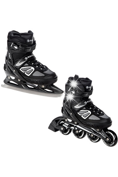 NO BRAND Patine cu rotile Patine artistice 2 în 1 Raven Advance Negru 38-42