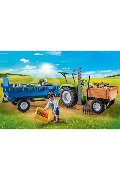 NO BRAND TRACTOR CU REMORCĂ – SET AGRICOL CU ACCESORII DE JOC PENTRU COPII DE...