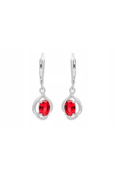 NO BRAND Cercei frumoși din argint, cu zirconii imitație de diamante