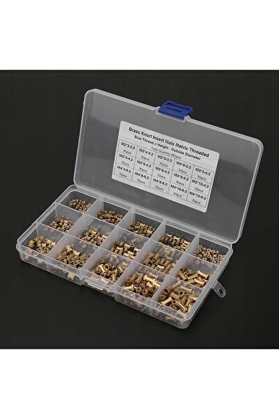 NO BRAND Set de inserții filetate din alamă M2/M3/M4 3-12mm 450 bucăți