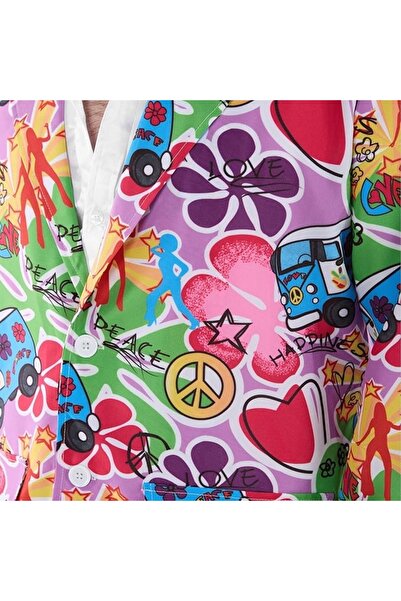NO BRAND Costum Ținută Anii '70 '80 Disco Vintage Retro Set Disco Costum Bal m