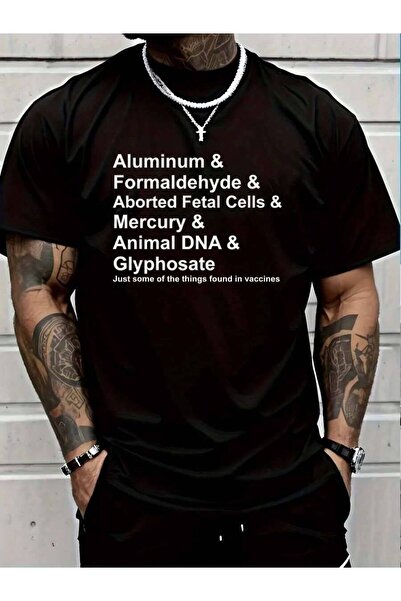 799 100% Cotton Vaccine Ingredients T Shirt Mercury Aluminum DNA Antivax T-Sh...