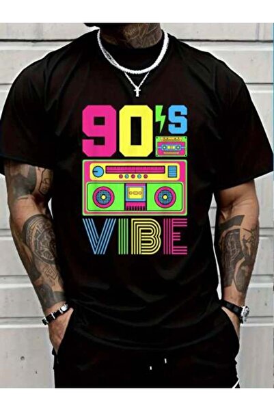 9TAY 100% Cotton 90's Vibe Retro 1990s 90s Style Party Outfit Men Women Short...