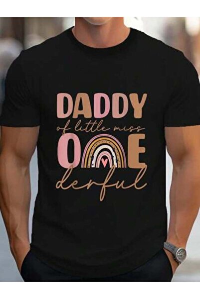01THEONE 100% Cotton Daddy Of Little Miss Onederful First Birthday Boho Rainb...