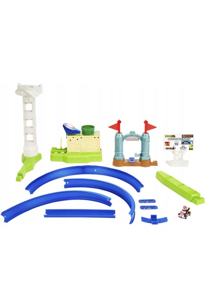 NO BRAND Set Hot Wheels Circuit de Curse Mario Kart Slam Track+Mașină Mattel