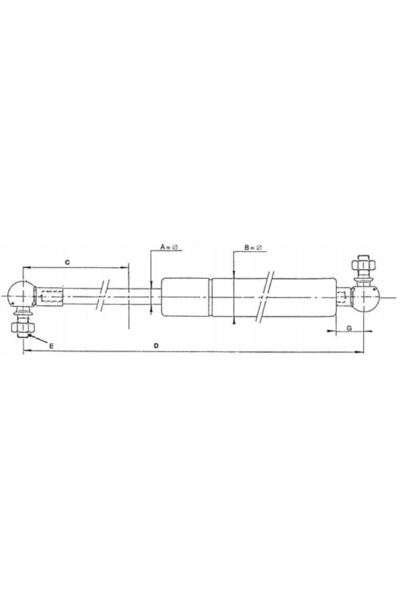 NO BRAND Amortizor pe gaz 120-155,5mm 50N 04414574
