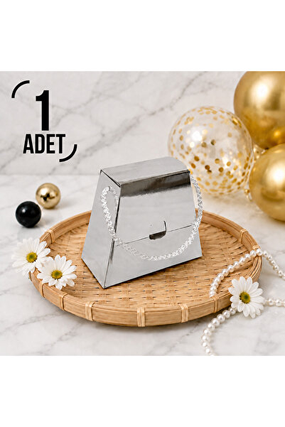 Meröka 1 Adet Özel Tasarım İp Saplı Boş Karton Hediye Çantası Hediyelik Paket...