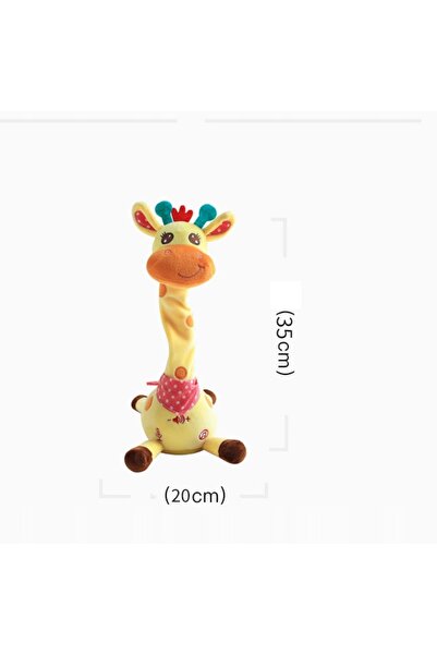 NO BRAND Girafă de pluș interactivă cântătoare și dansatoare pentru copii