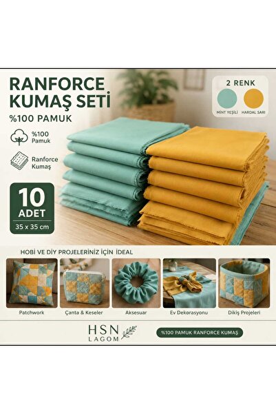HSN LAGOM Dikiş ve Hobi İçin %100 Pamuk Kumaş Seti – Parça